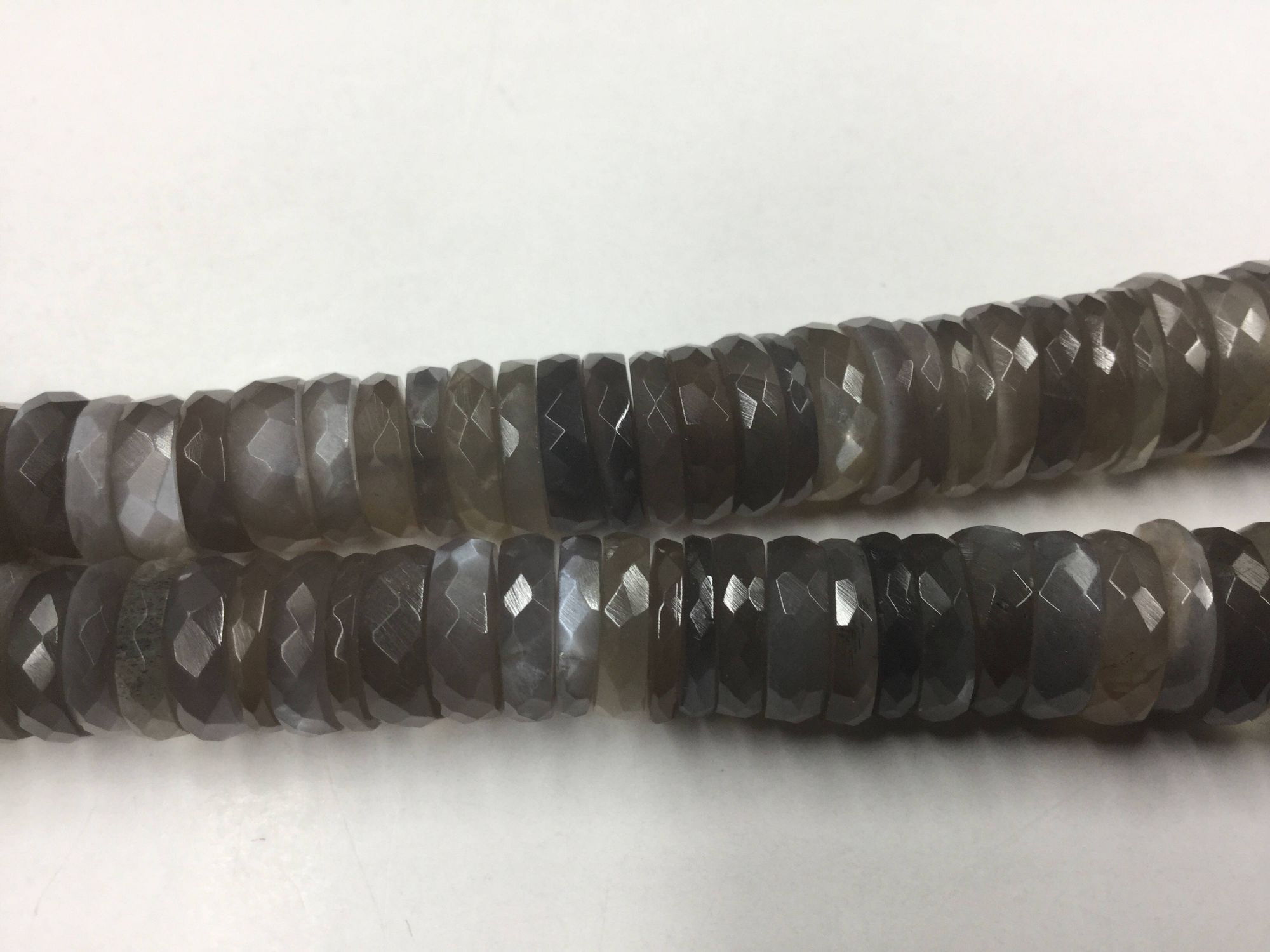 Grey Moonstone Tires Faceted