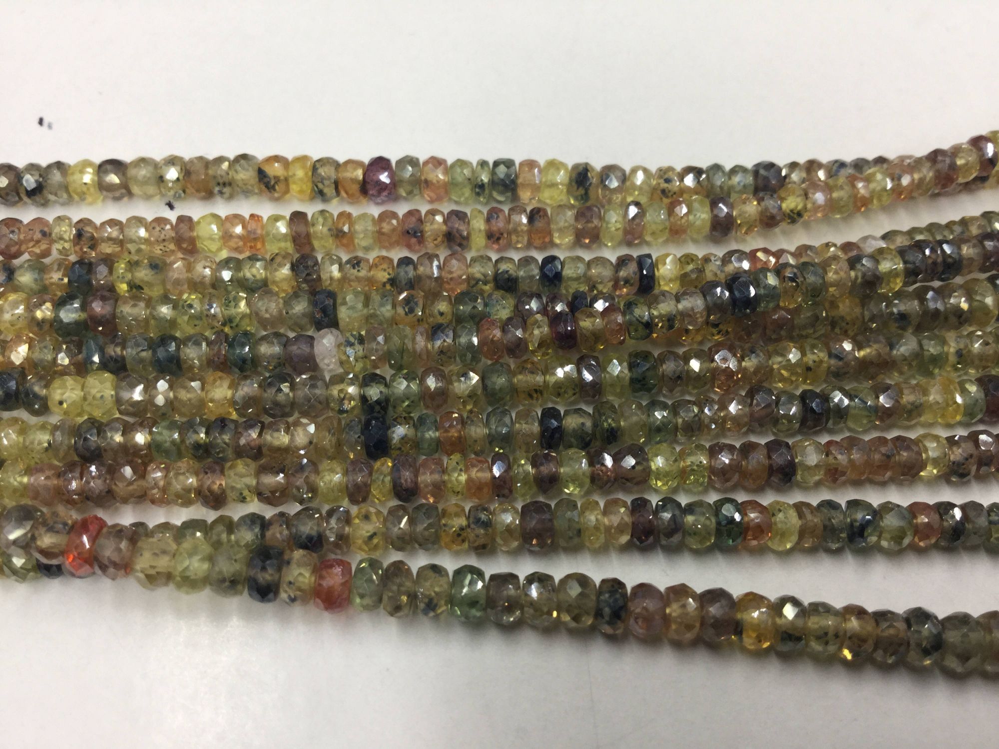 Mystic Multi Sapphire Rondelles Faceted