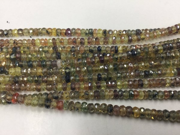 Mystic Multi Sapphire Rondelles Faceted