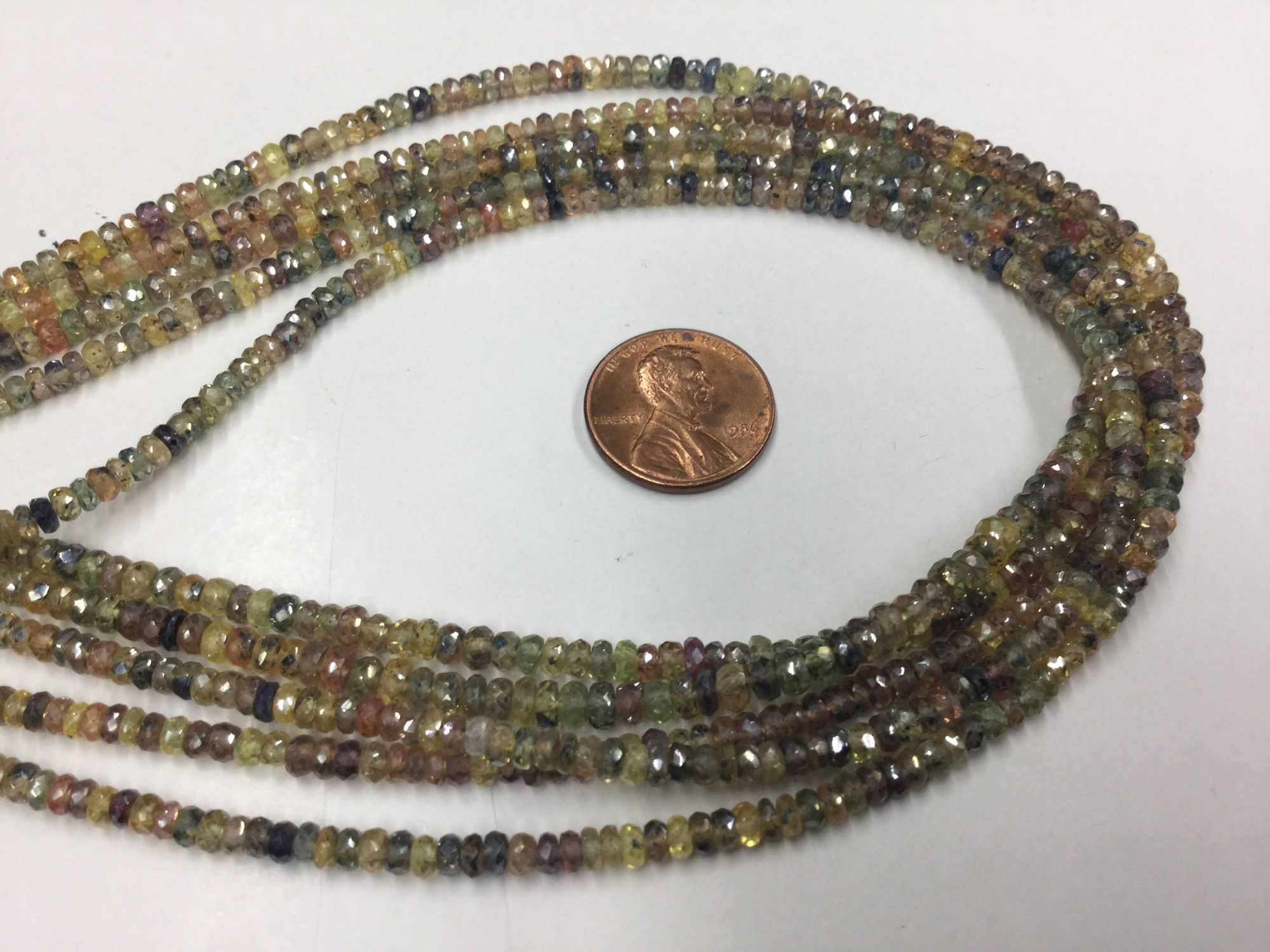 Mystic Multi Sapphire Rondelles Faceted