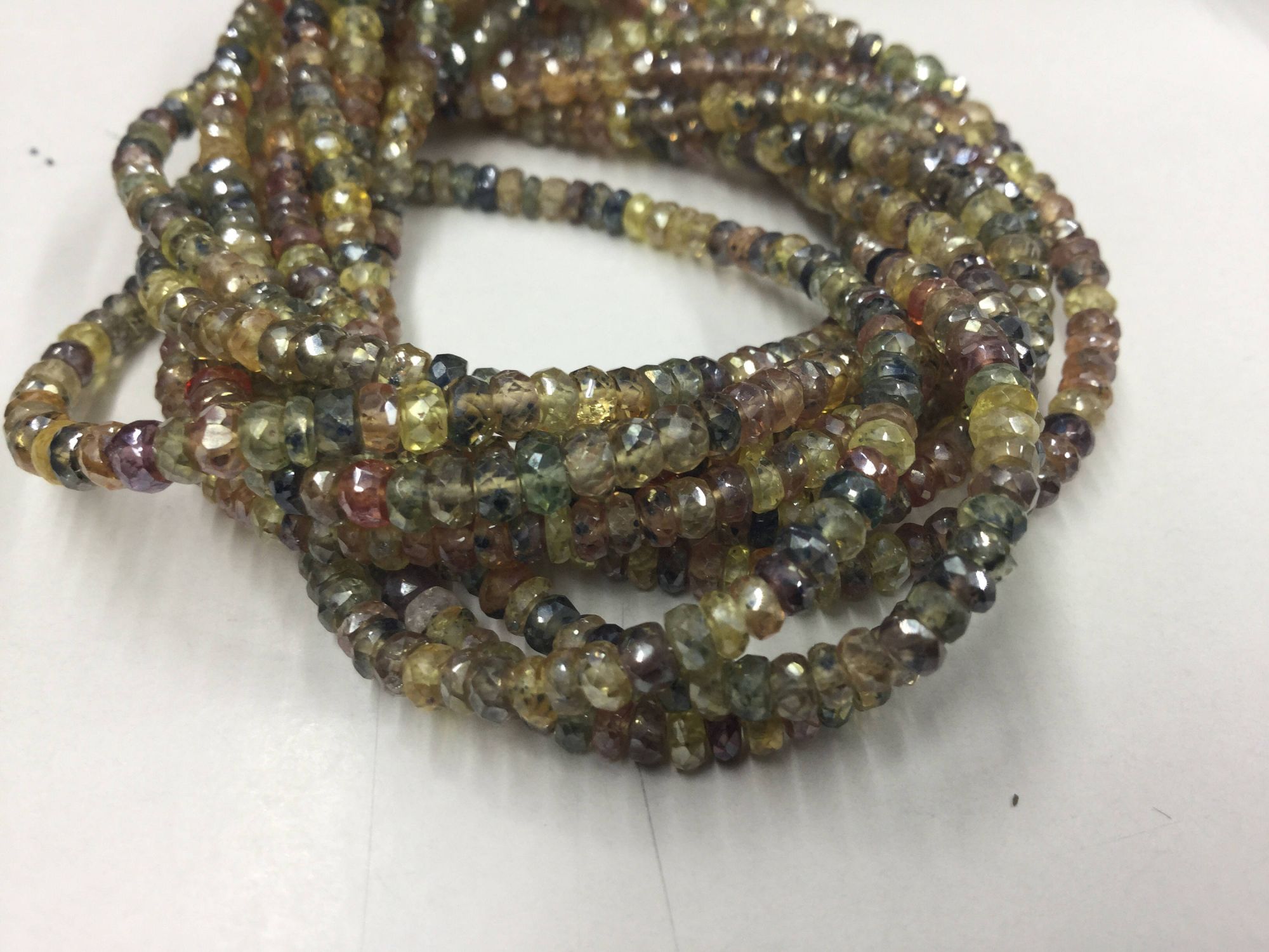 Mystic Multi Sapphire Rondelles Faceted