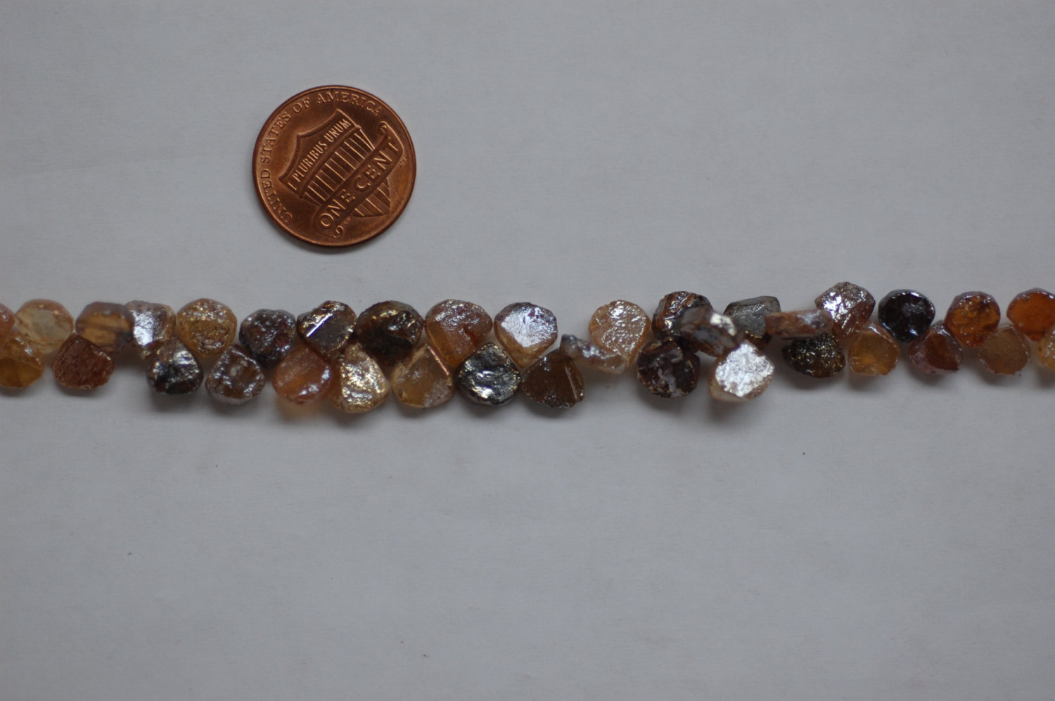 Mystic Orange Quartz Hearts Faceted COATED