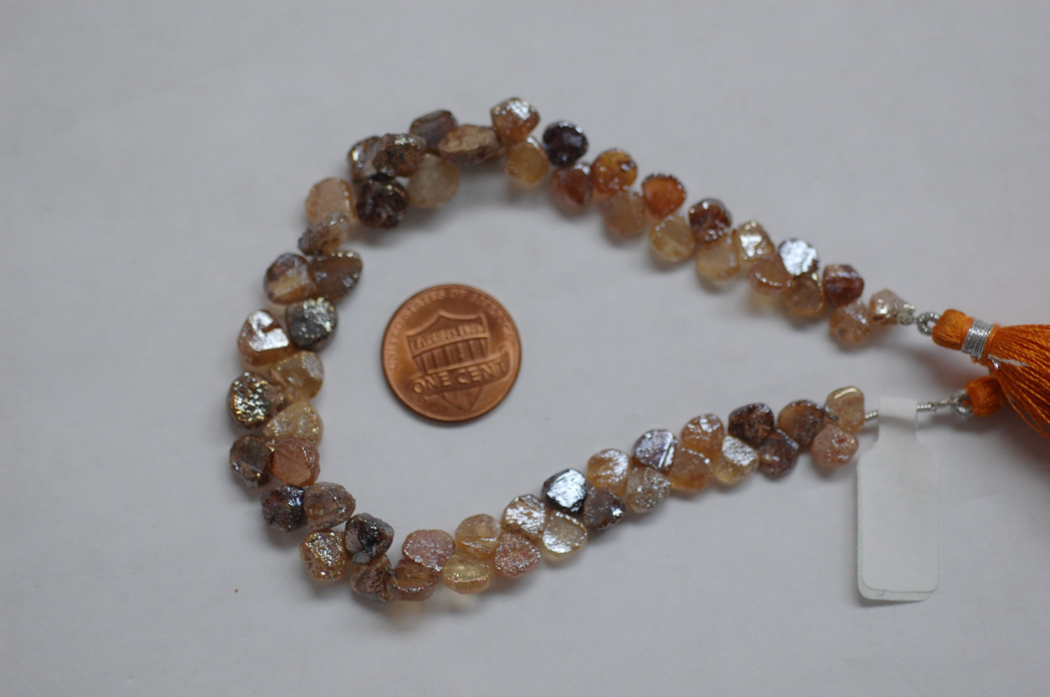 Mystic Orange Quartz Hearts Faceted COATED