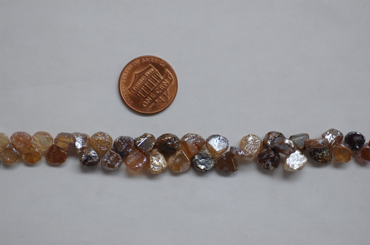 Mystic Orange Quartz Hearts Faceted COATED
