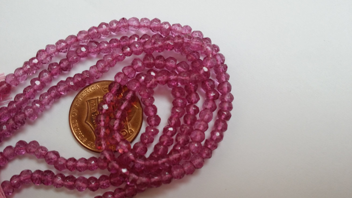 Mystic Pink Quartz Rondelle Faceted