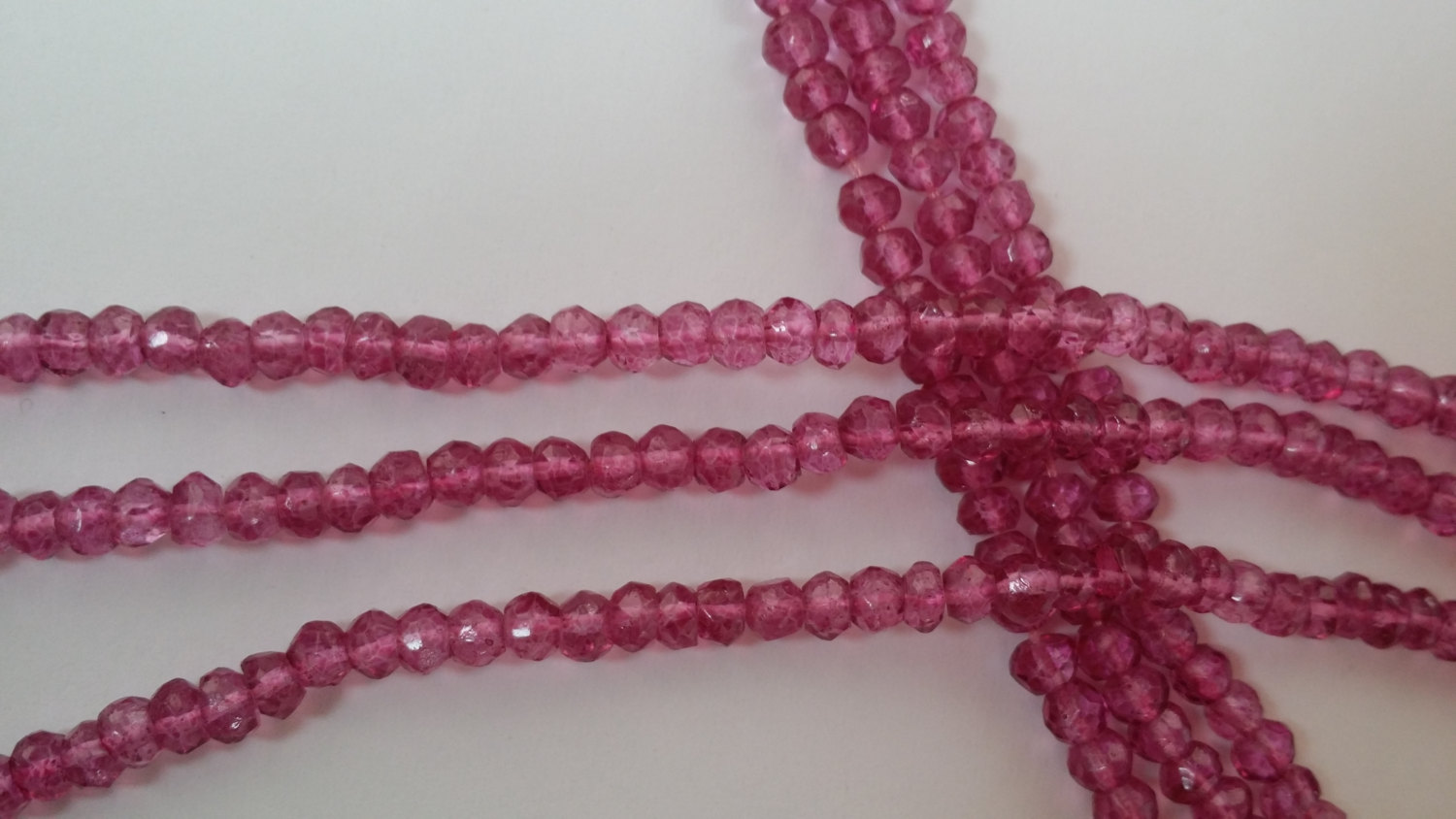 Mystic Pink Quartz Rondelle Faceted