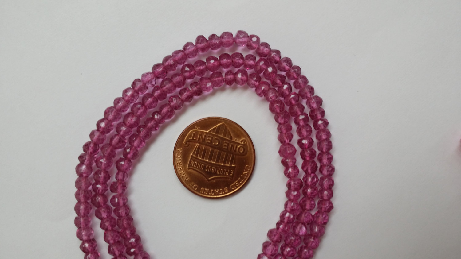 Mystic Pink Quartz Rondelle Faceted