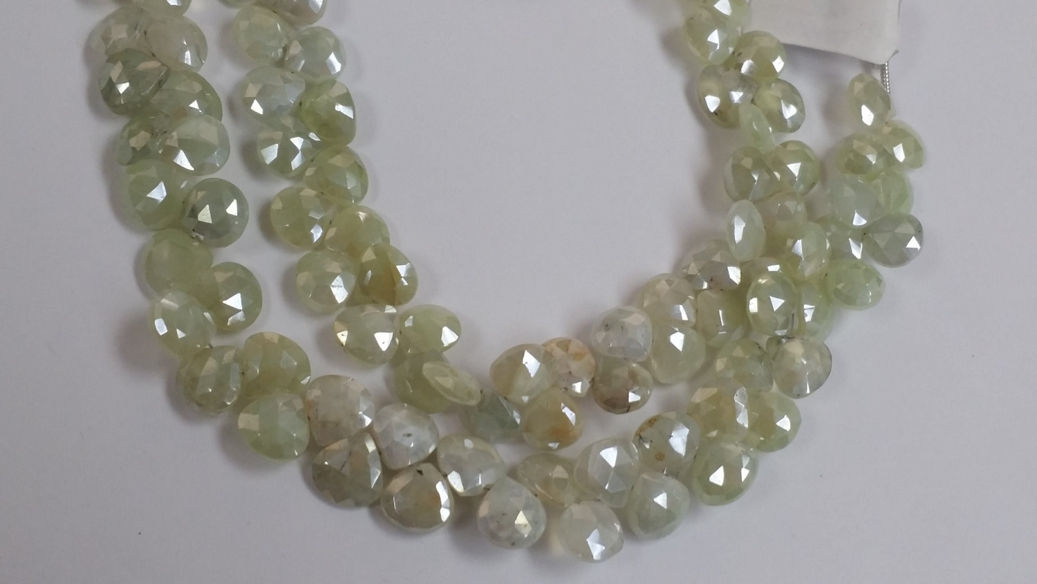 Mystic Prehnite Hearts