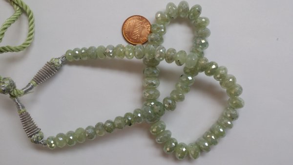 Mystic Prehnite Rondelles