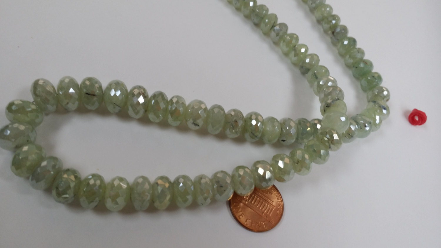 Mystic Prehnite Rondelles