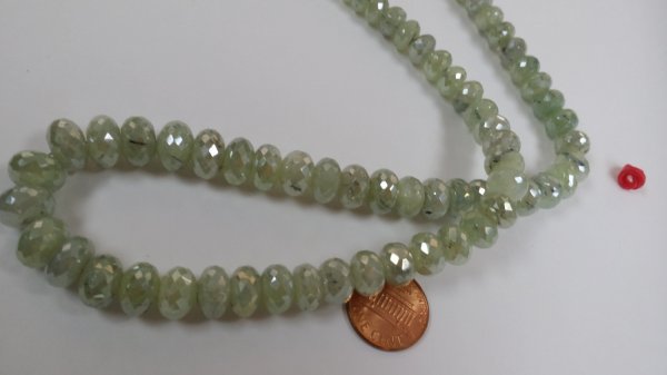 Mystic Prehnite Rondelles