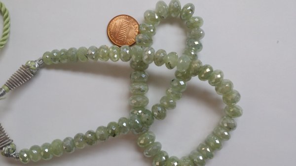 Mystic Prehnite Rondelles