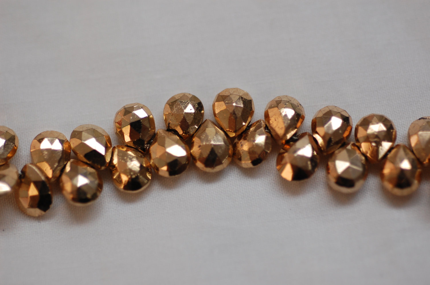 Mystic Pyrite Rose Gold Coated - Pear