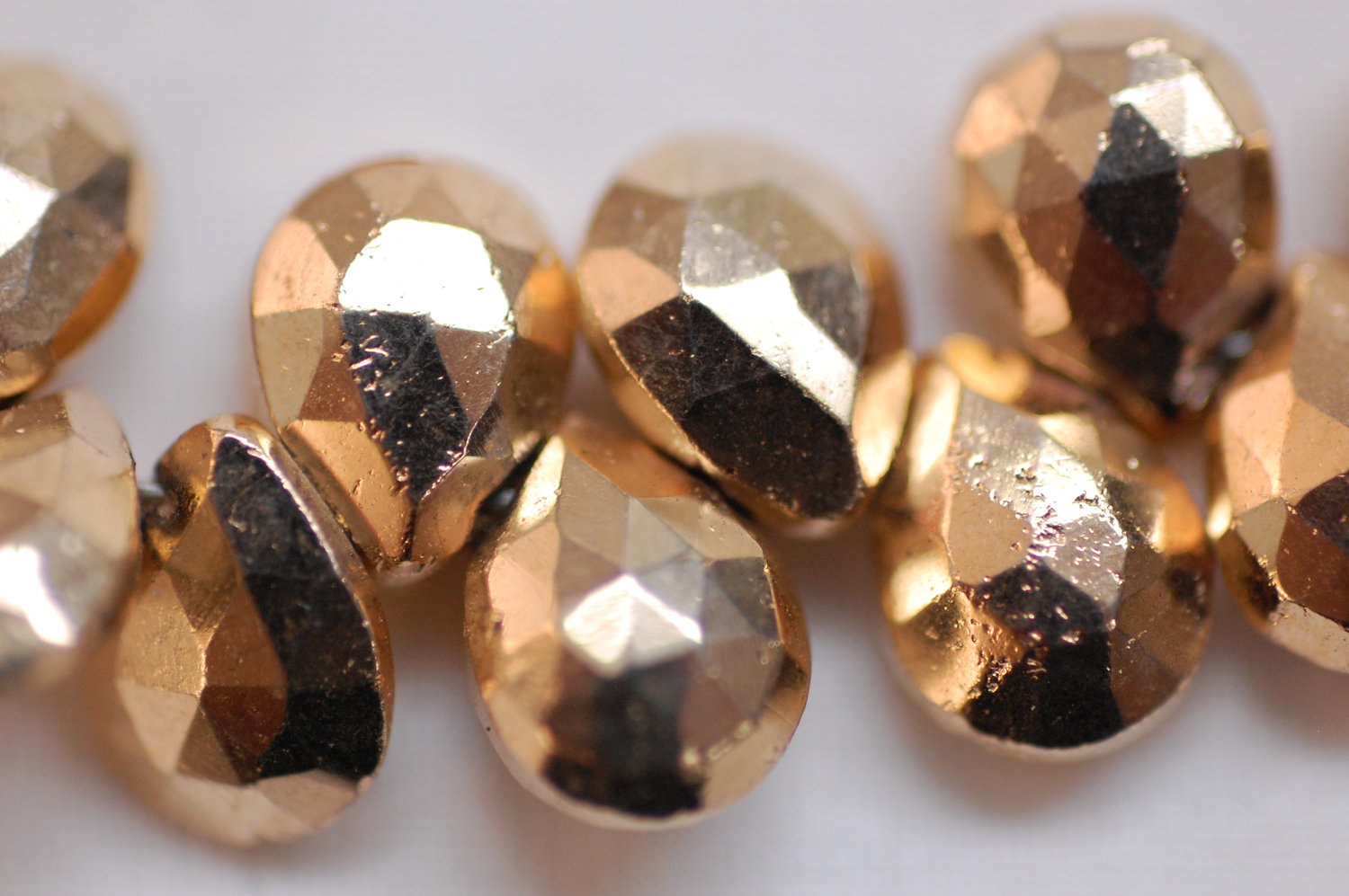Mystic Pyrite Rose Gold Coated - Pear