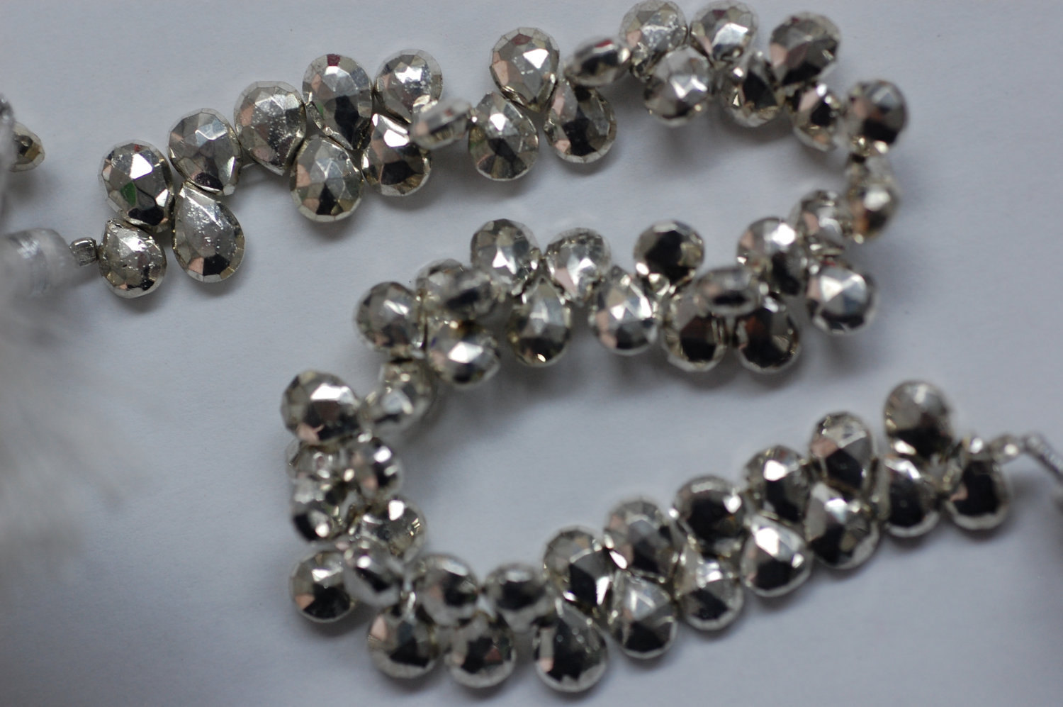 Mystic Pyrite Silver Coated - Pear Shape