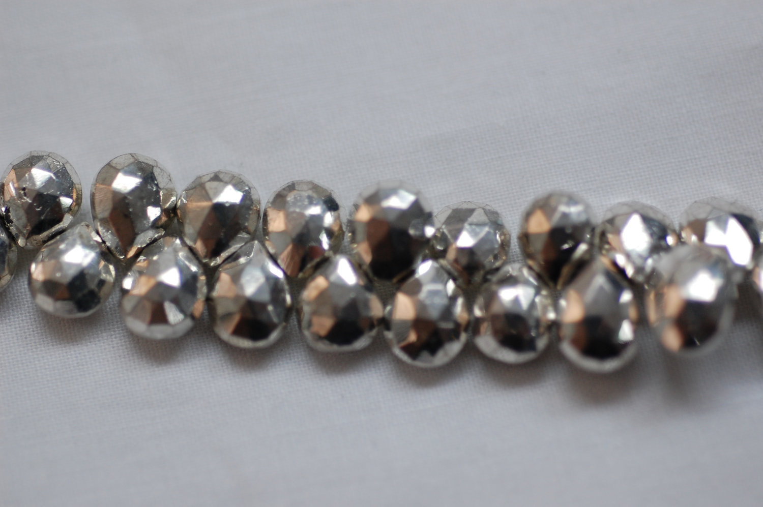 Mystic Pyrite Silver Coated - Pear Shape