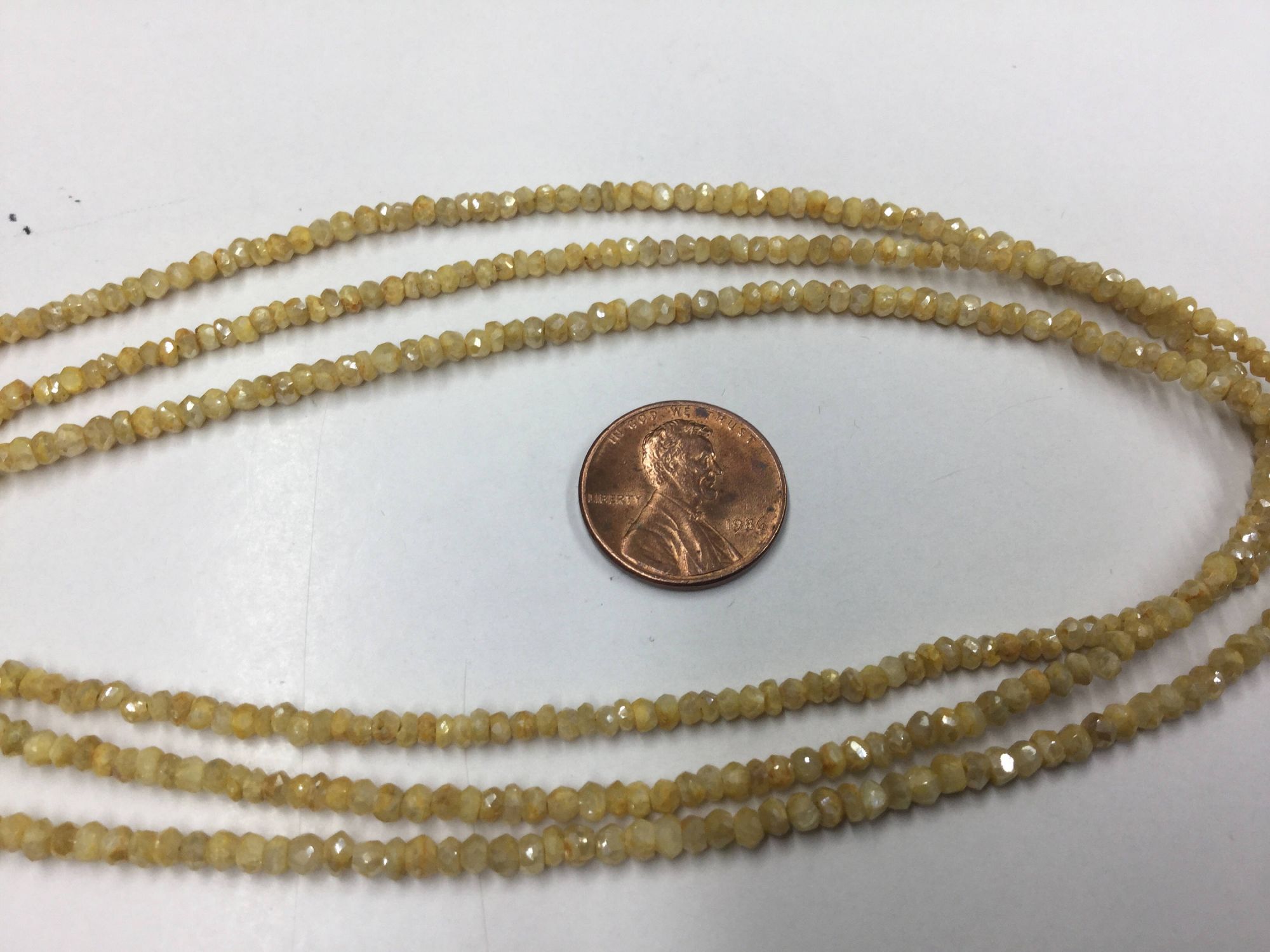 Mystic Yellow Moonstone Rondelles Faceted