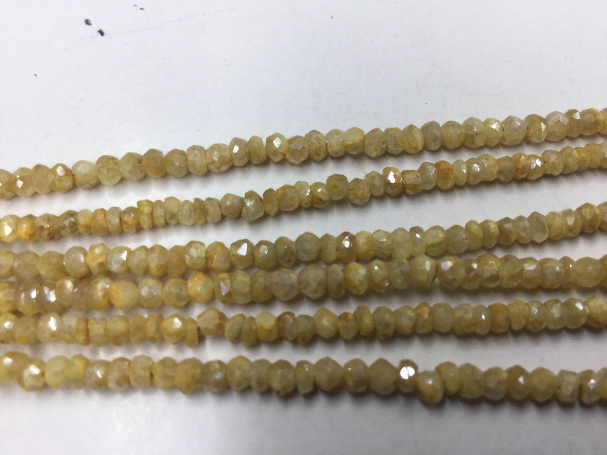 Mystic Yellow Moonstone Rondelles Faceted