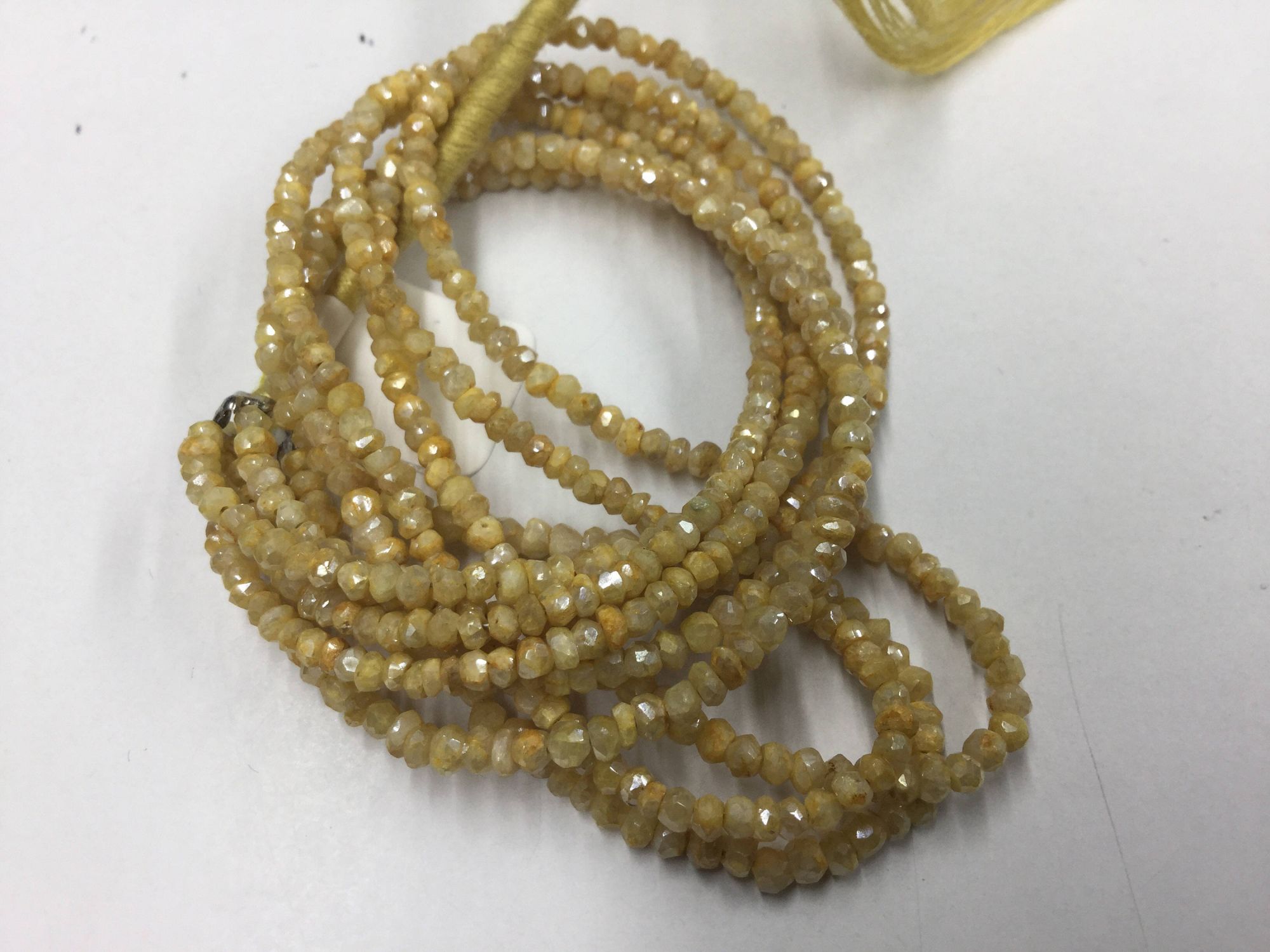 Mystic Yellow Moonstone Rondelles Faceted