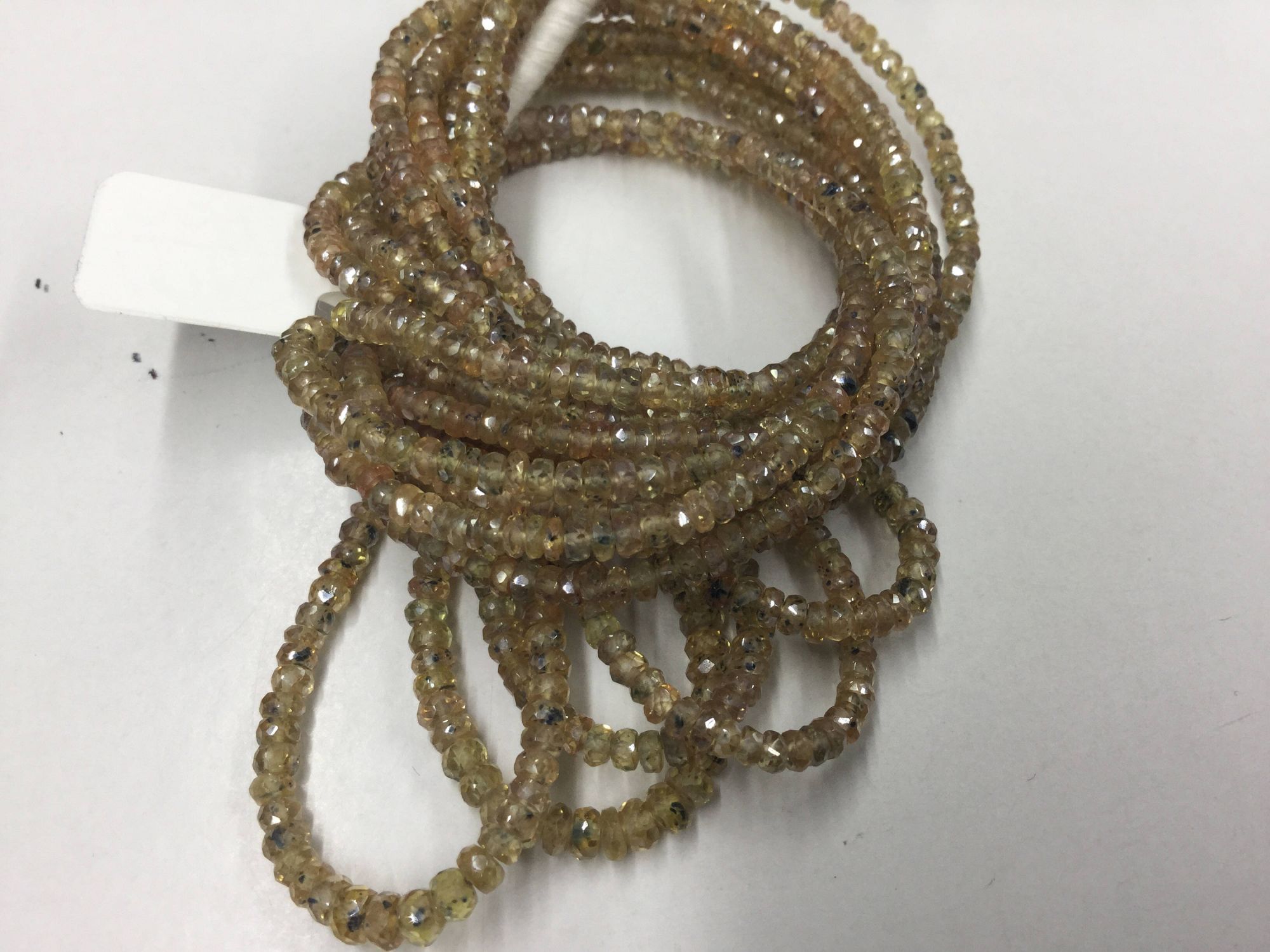 Mystic Yellow Golden Sapphire Rondelles Faceted