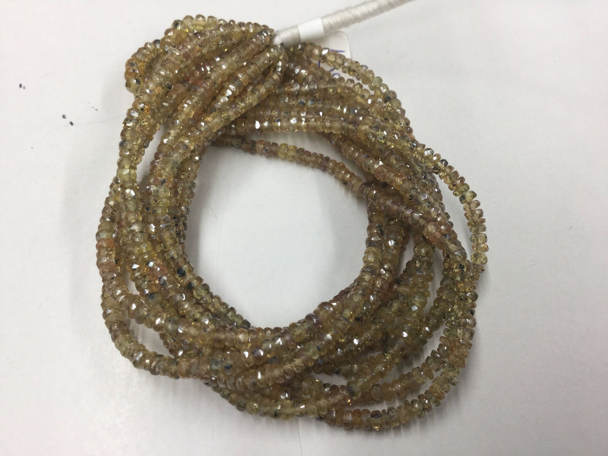 Mystic Yellow Golden Sapphire Rondelles Faceted