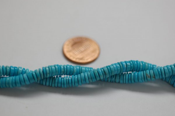 Natural Arizona Sleeping Beauty Turquoise Blue Disk Smooth