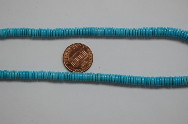 Natural Arizona Sleeping Beauty Turquoise Blue Disk Smooth
