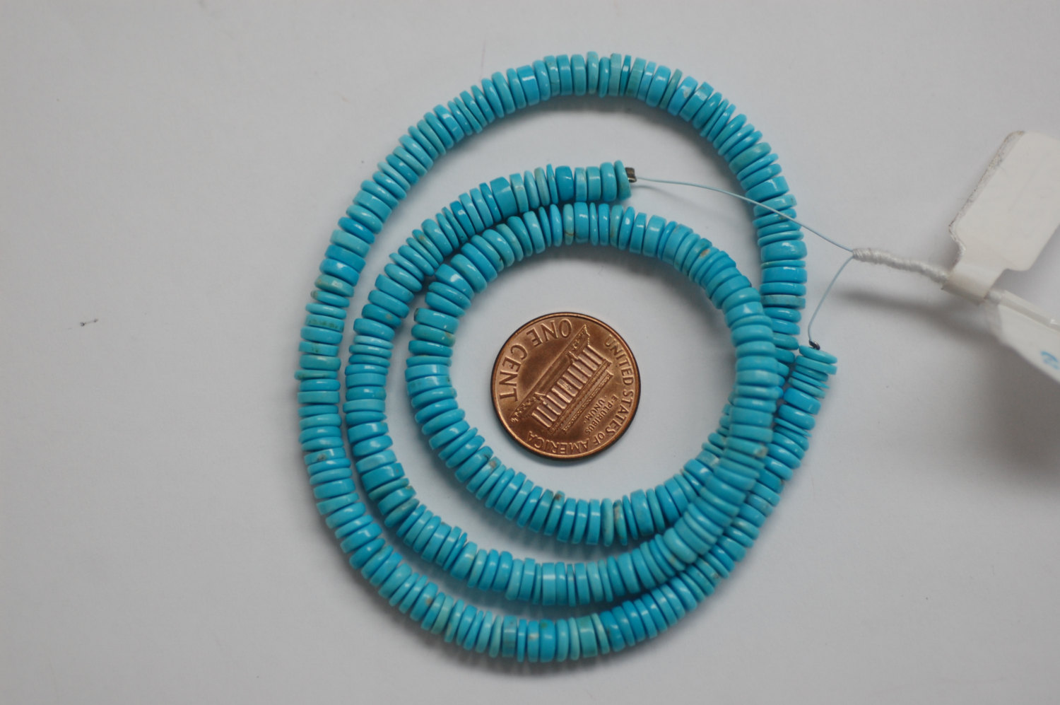 Natural Arizona Sleeping Beauty Turquoise Blue Disk Smooth