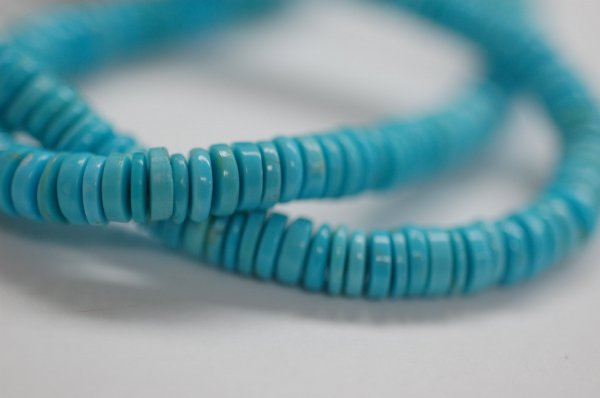 Natural Arizona Sleeping Beauty Turquoise Blue Disk Smooth