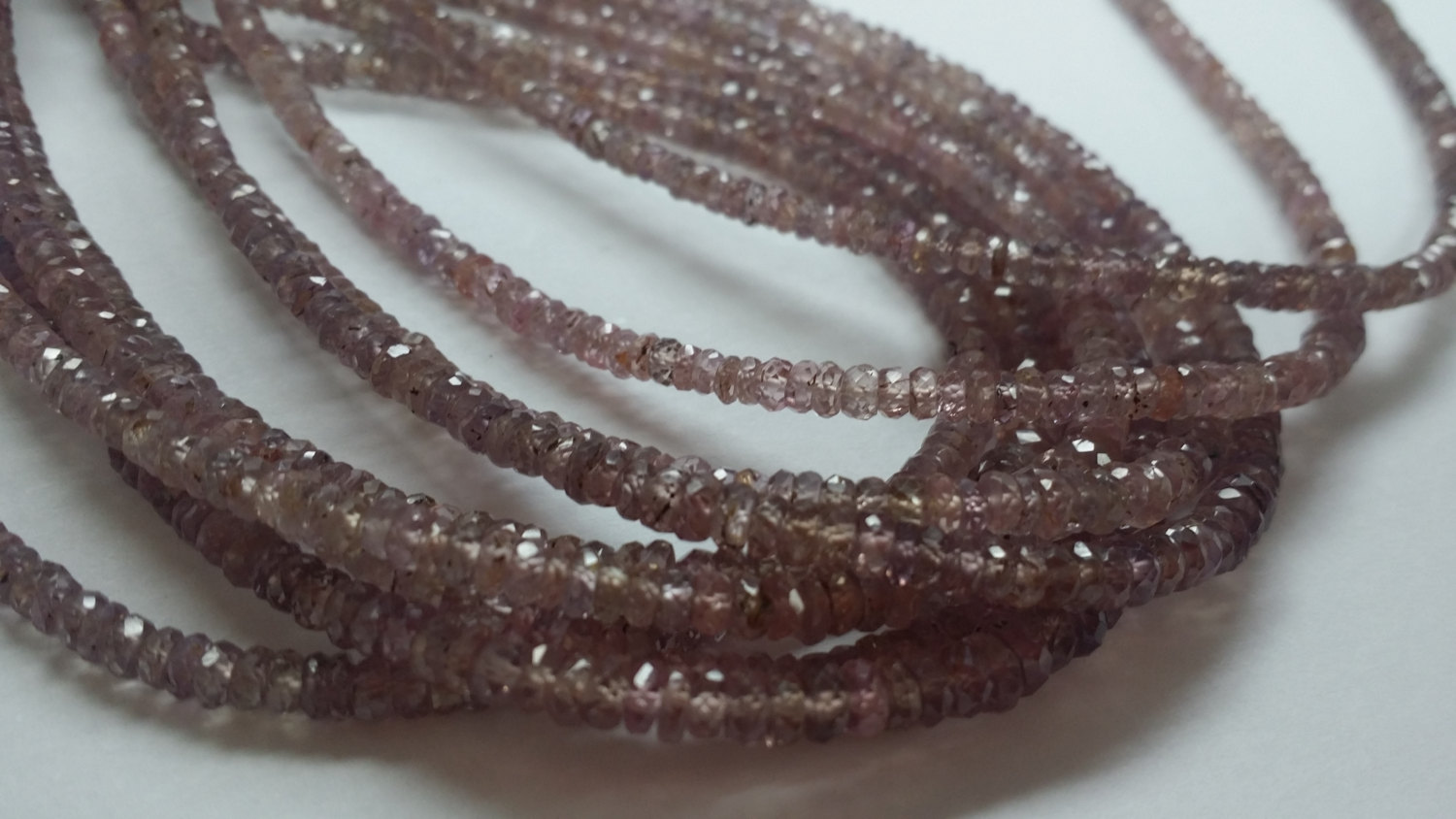 Natural Beer Sapphire Rondelle faceted