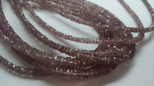Natural Beer Sapphire Rondelle faceted