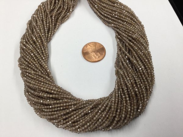 Natural Beer Zircon Rondelles Faceted