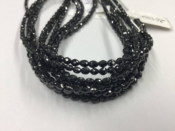 Natural Black Diamond Rice Beads Faceted