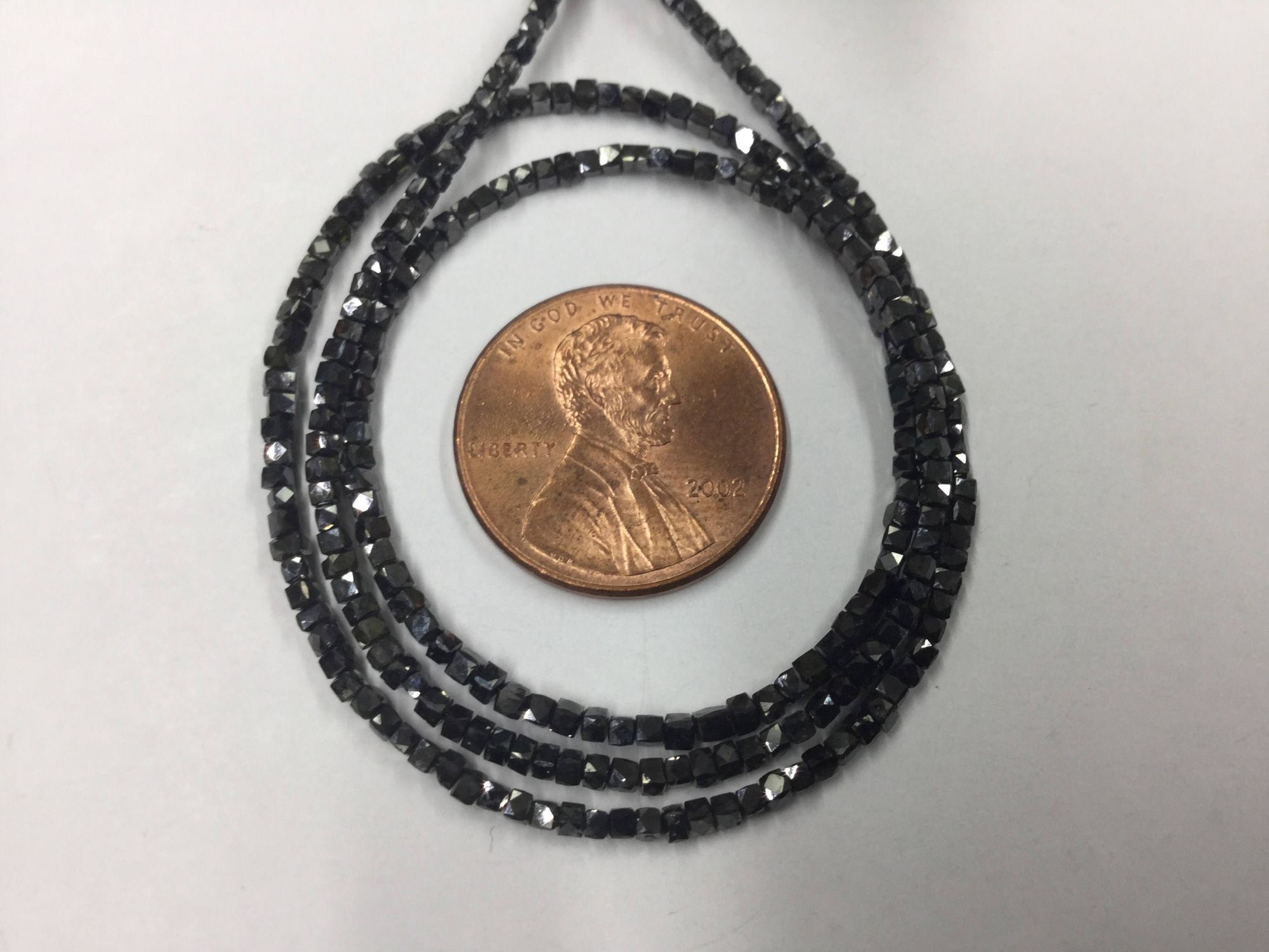 Natural Black Diamonds Cube Faceted