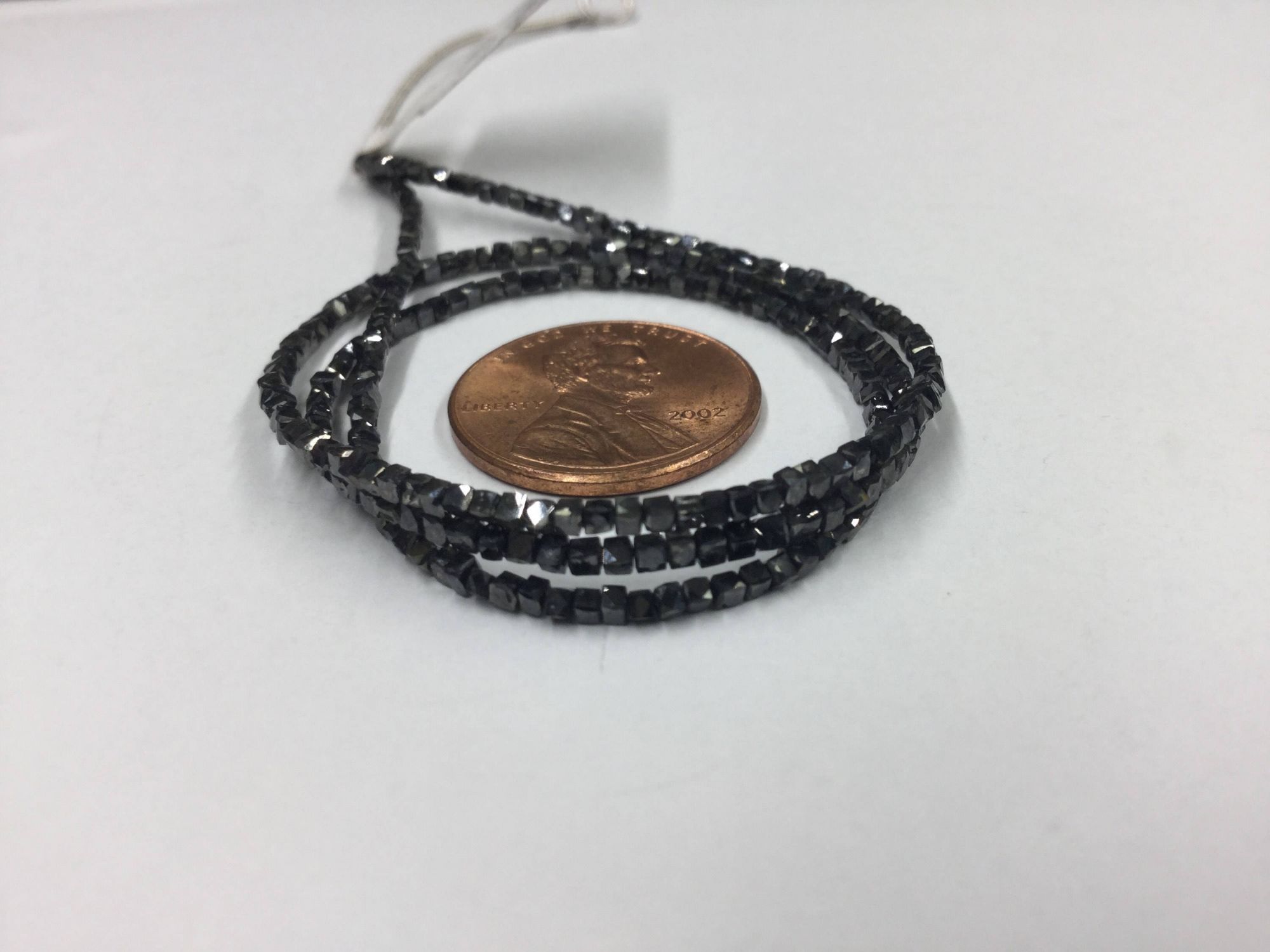 Natural Black Diamonds Cube Faceted