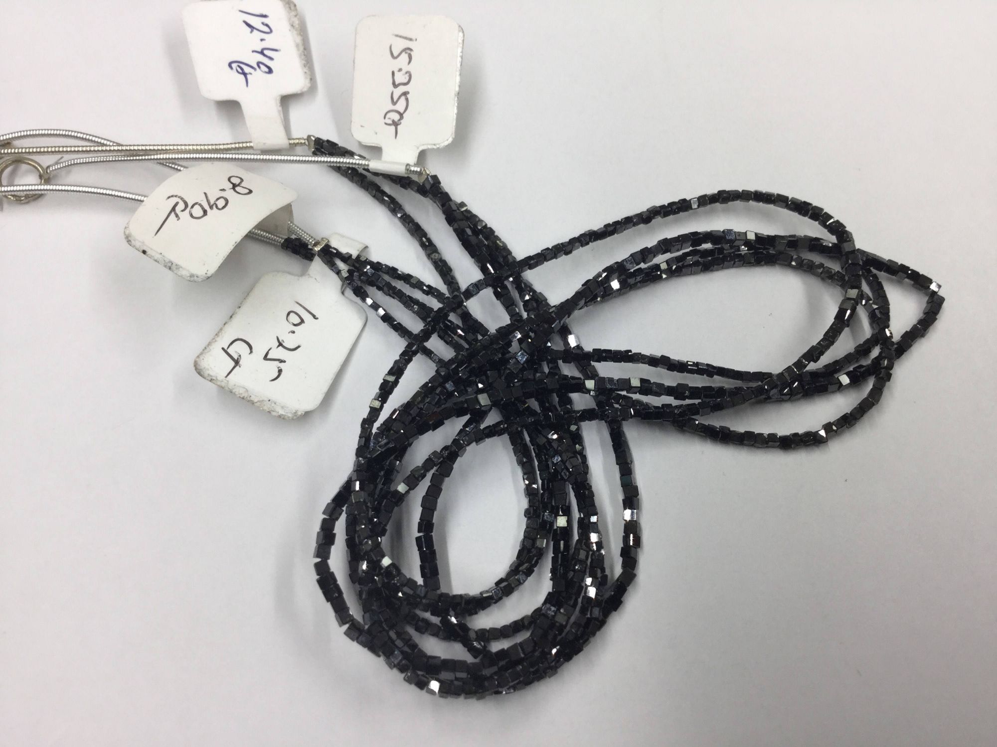 Natural Black Diamonds Cube Faceted