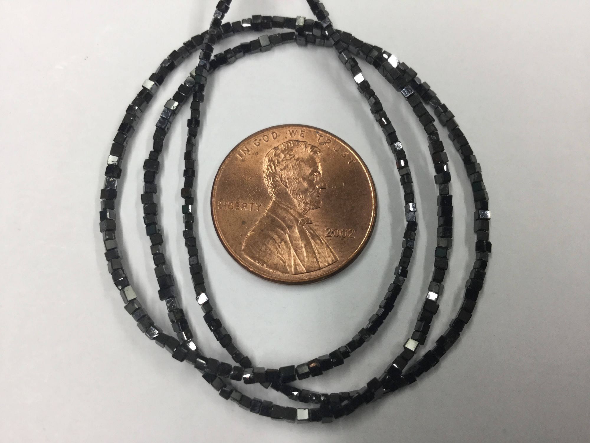 Natural Black Diamonds Cube Faceted