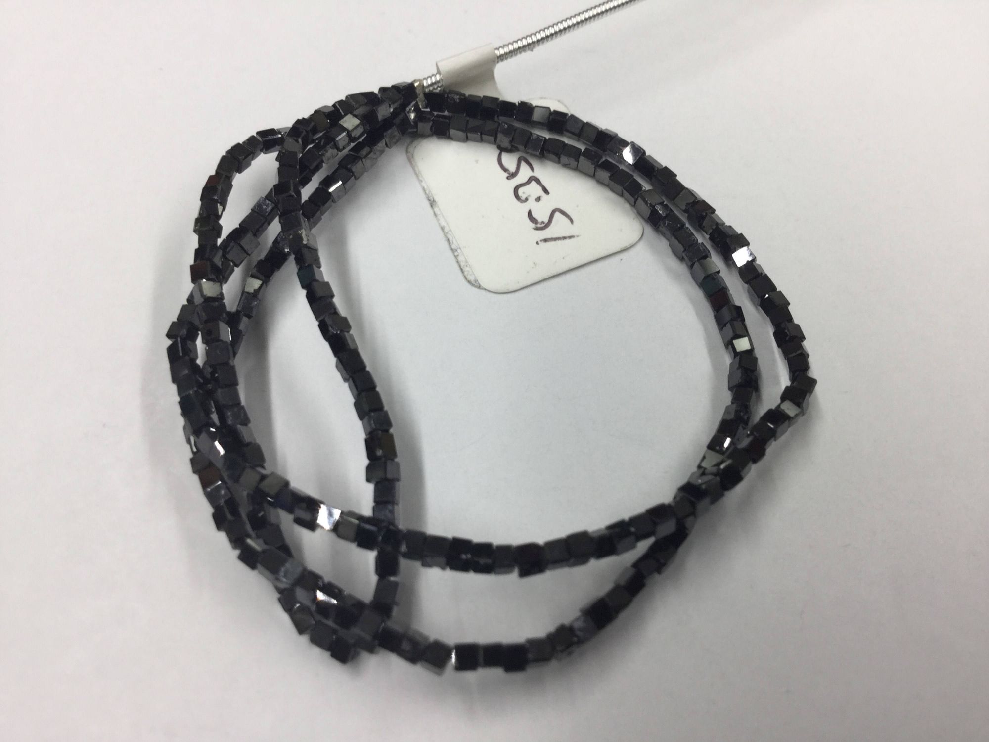 Natural Black Diamonds Cube Faceted