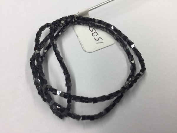 Natural Black Diamonds Cube Faceted