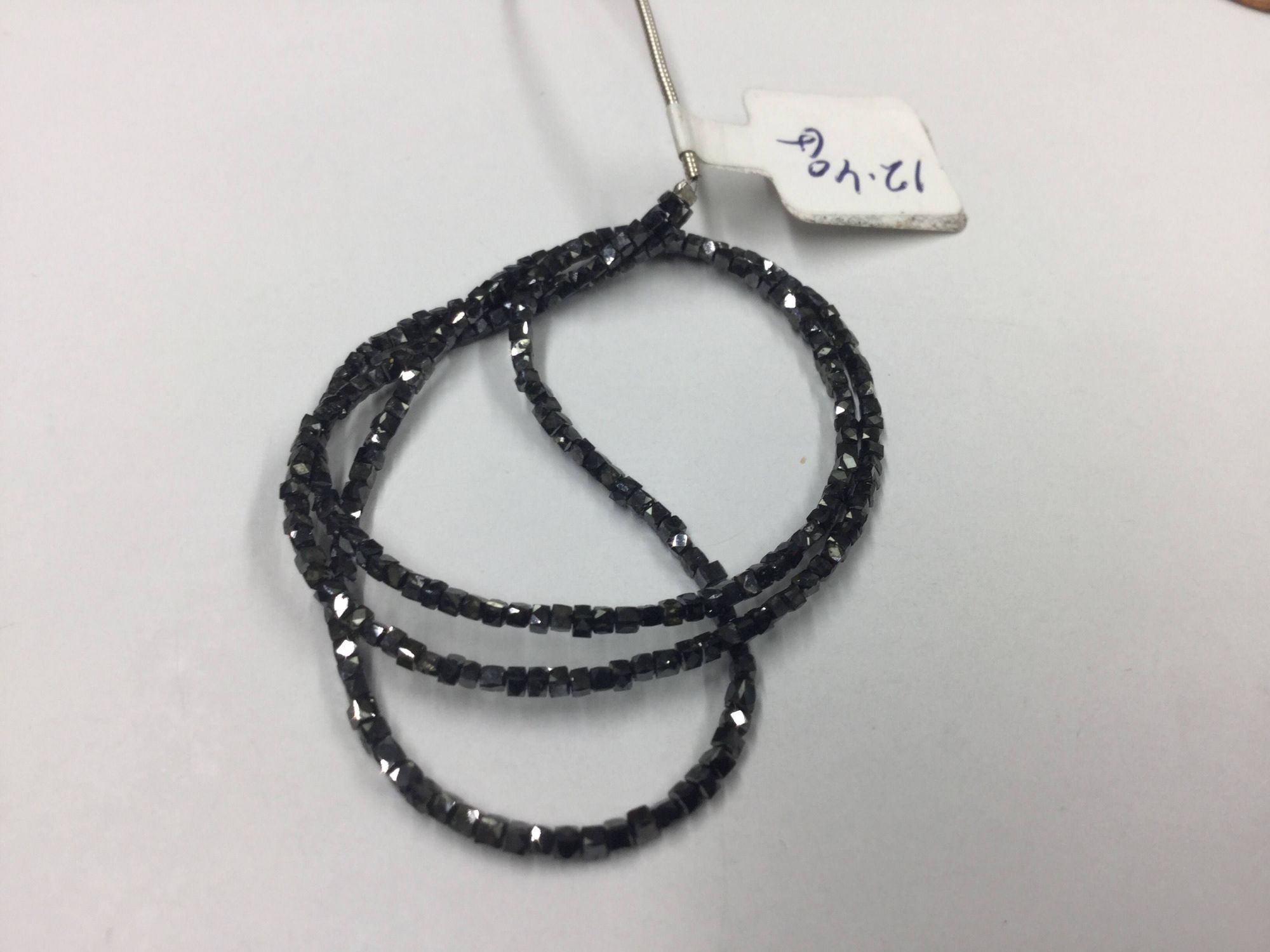 Natural Black Diamonds Cube Faceted