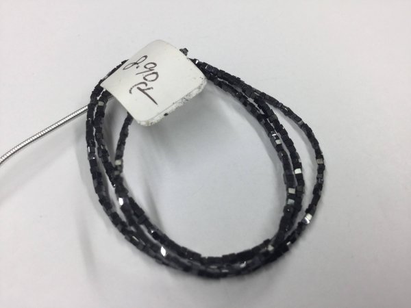 Natural Black Diamonds Cube Faceted
