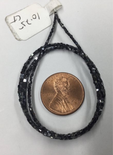 Natural Black Diamonds Cube Faceted
