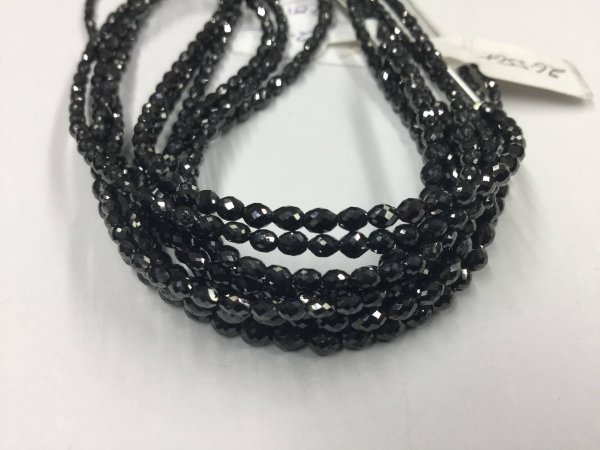 Natural Black Diamonds Rice Beads Faceted