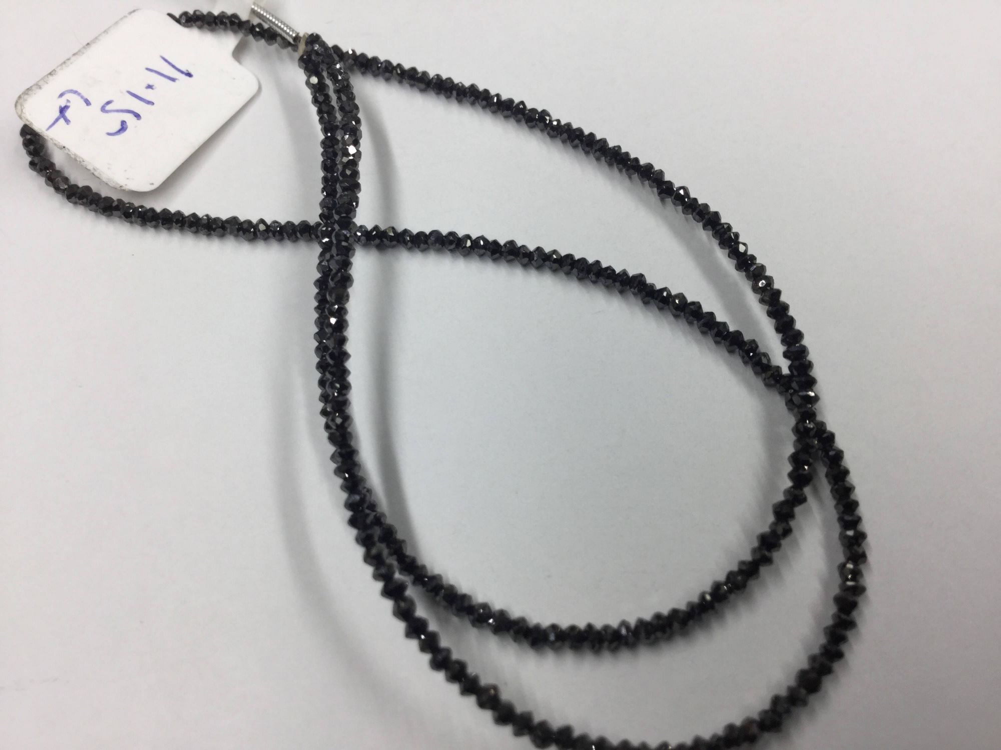 Natural Black Diamonds Rondelles Faceted