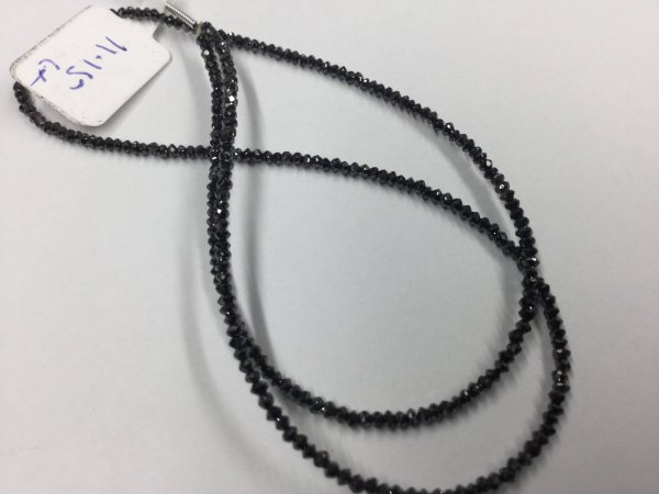 Natural Black Diamonds Rondelles Faceted