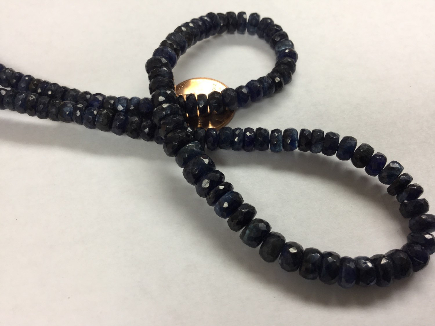 Natural Blue Kyanite Rondelles Faceted