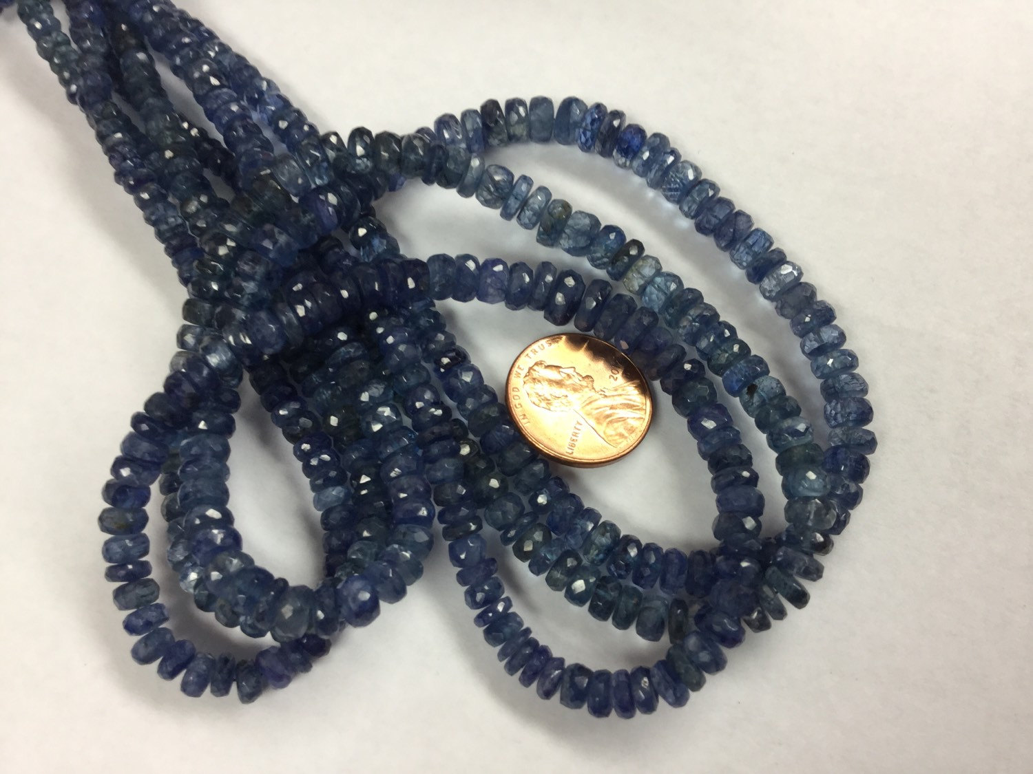 Natural Blue Kyanite Rondelle Faceted