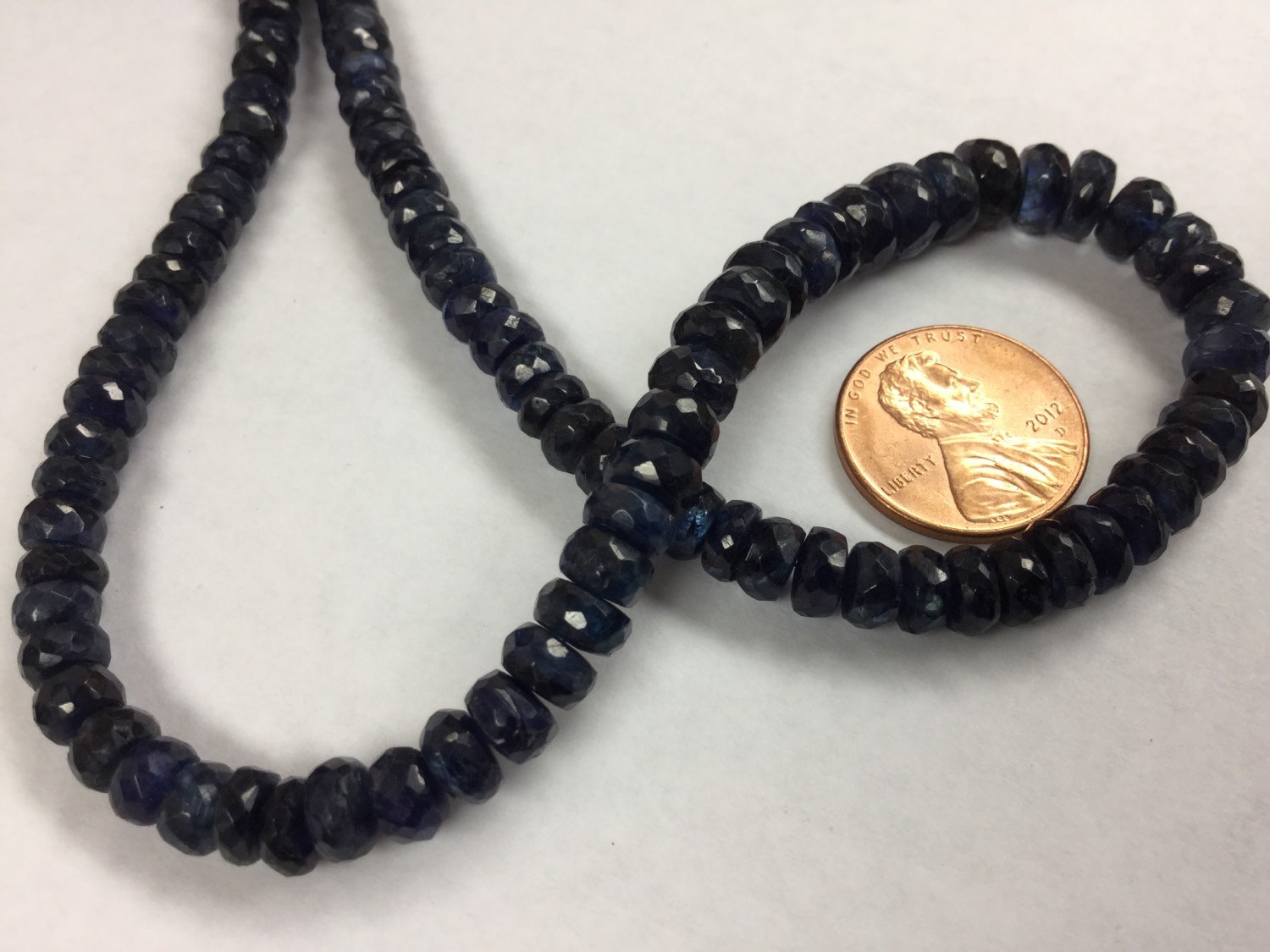 Natural Blue Kyanite Rondelles Faceted