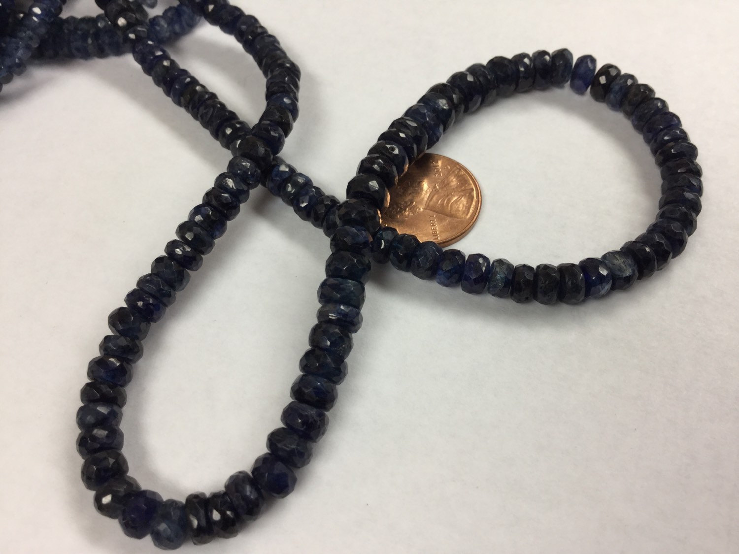 Natural Blue Kyanite Rondelles Faceted