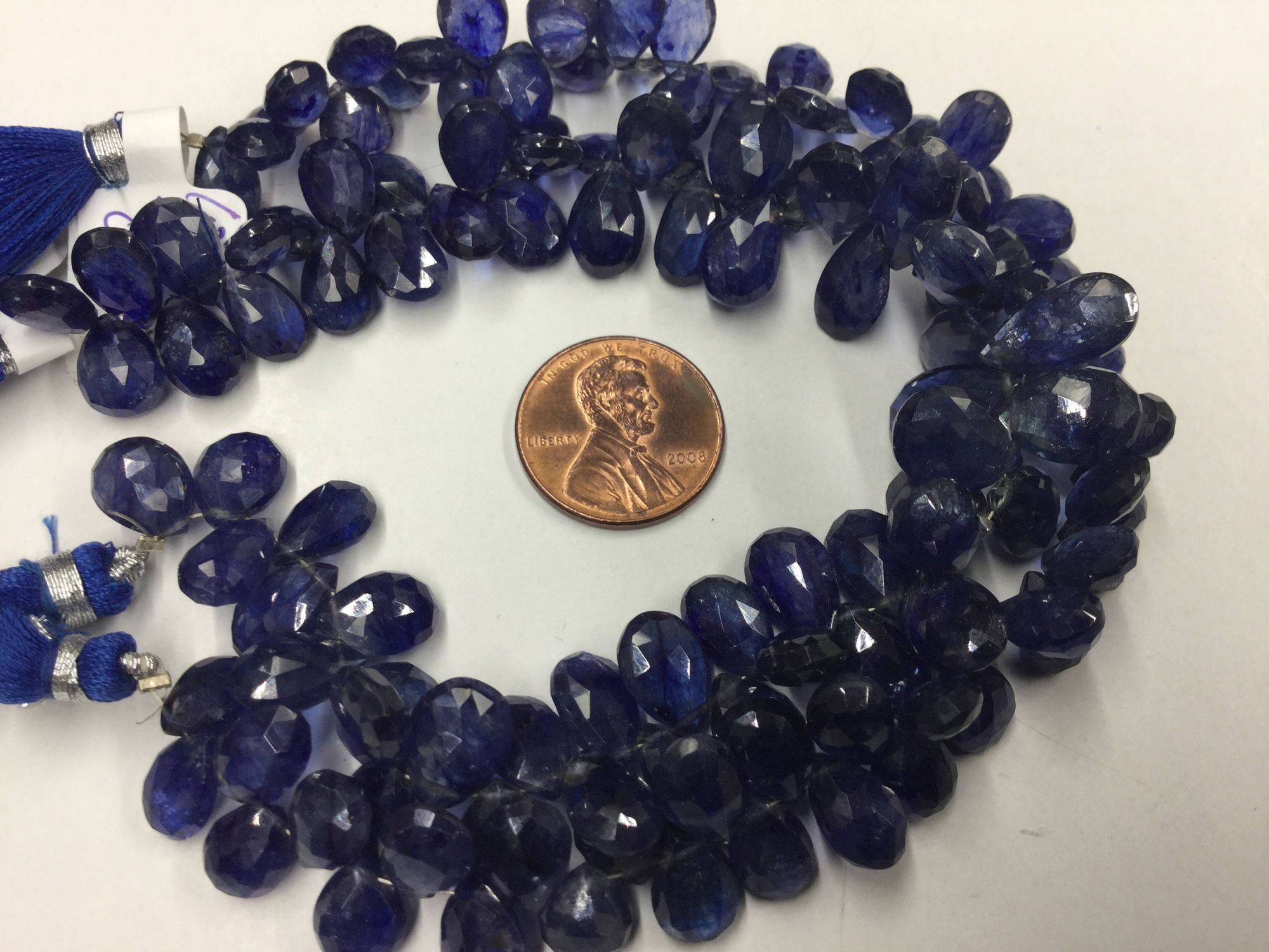 Blue Sapphire Pears Faceted